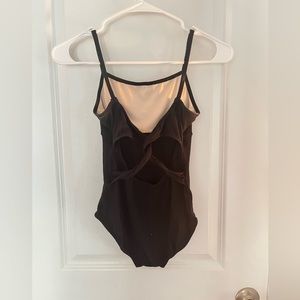 black ballet leotard